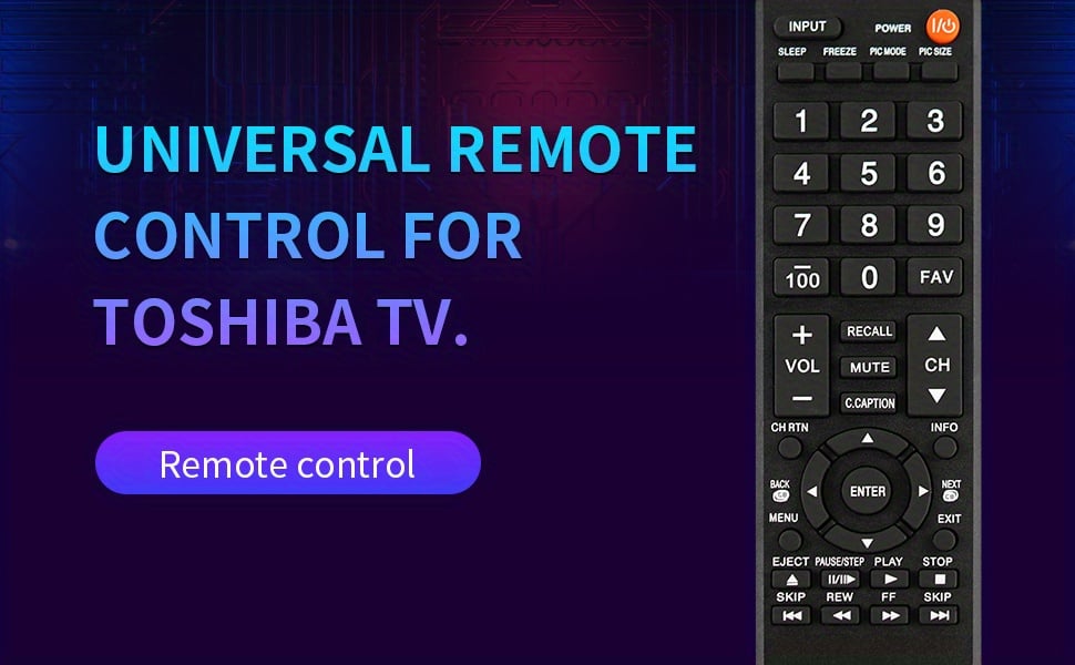 NT32836 CT-90325 Universal Remote Control Replacement for All Toshiba LCD LED 3D HDTV 4K UHD Smart TV -  netjett