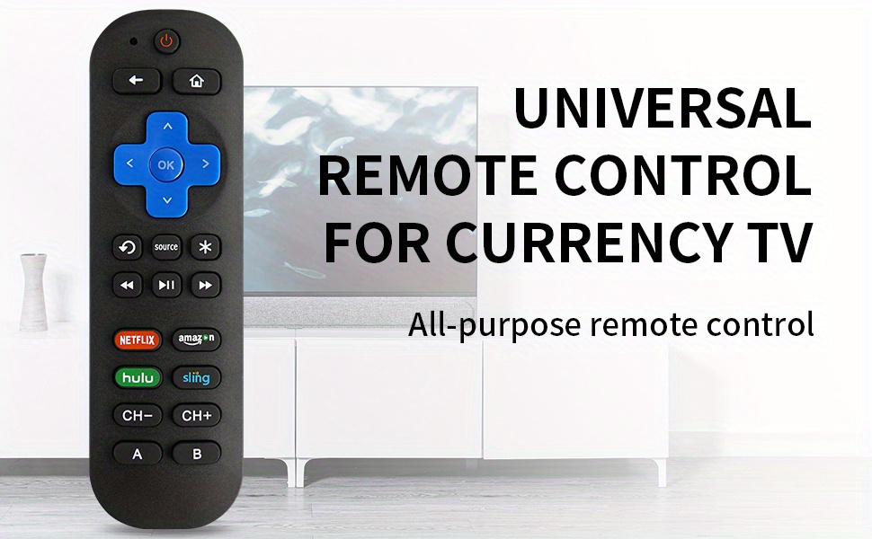 NT32841 Universal Remote Control for Roku Player 1 2 3 4 Premiere, Express & Ultra with 9 More Learning Keys