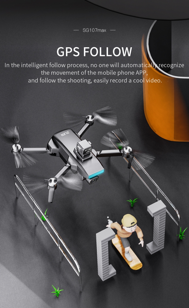NT31695 Drone with GPS Follow & HD Dual Camera