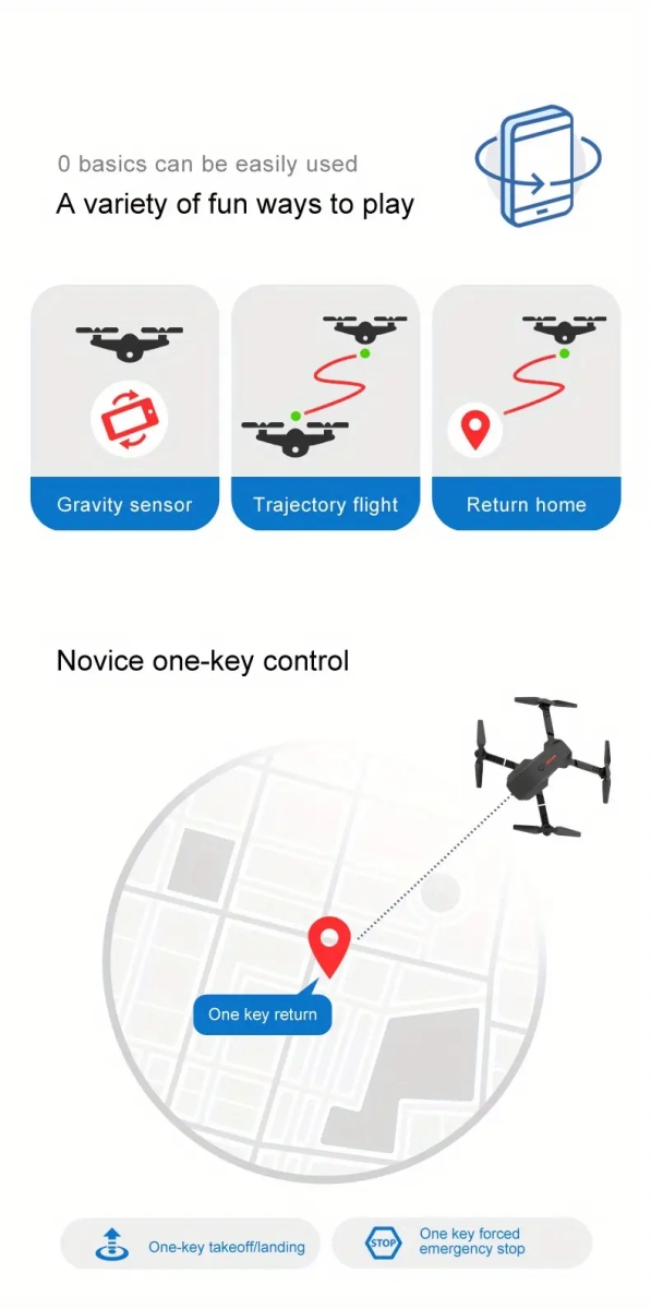 NT31722 UAV Dual Camera E88 Pro Drone Quadcopter for Adults