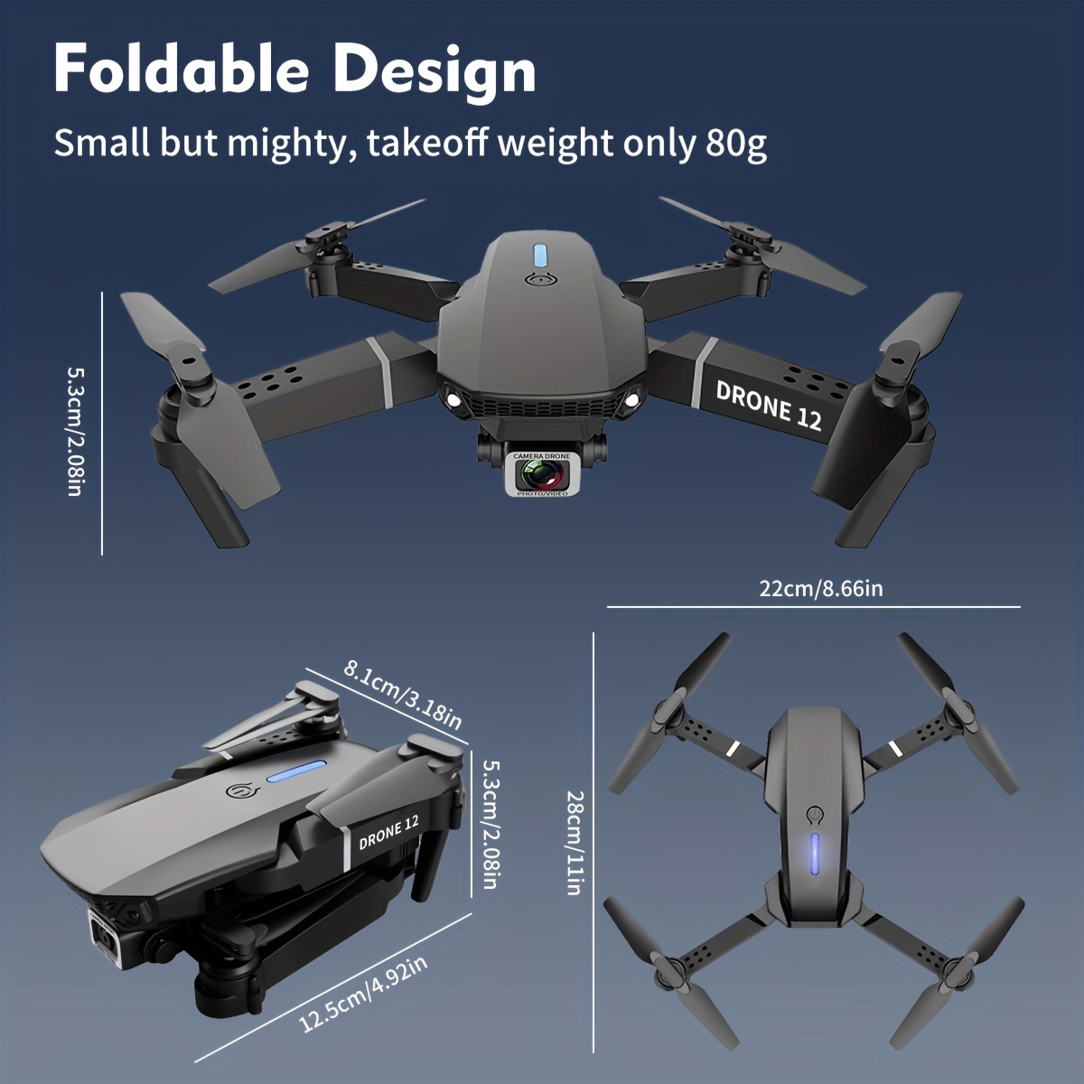 NT31723 E88 Pro Drone Wi-Fi FPV 1080P HD Dual Foldable Remote Controlled Quadcopter -  netjett