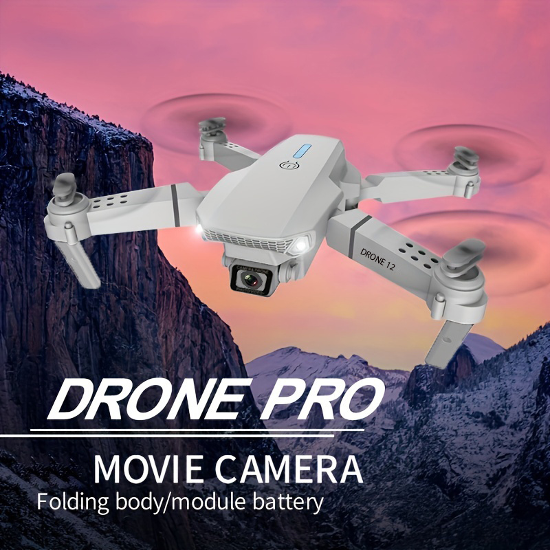 NT31724 E88 Pro Foldable Remote Controlled Drone with FPV Live Video & One-Key Return for UAV Beginners Kids Boys & Girls