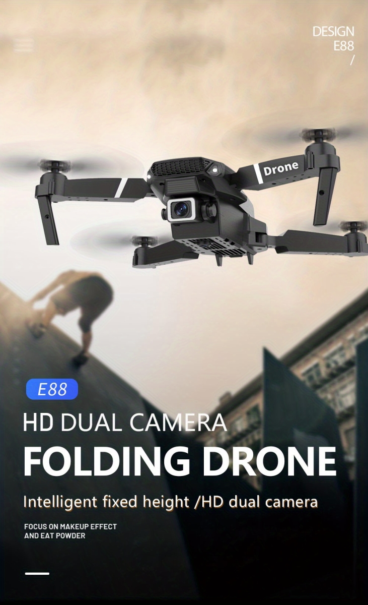 NT31729 HD Dual Camera Single Battery One Click Return Wi-Fi Connection Aerial Photography Uav E88Pro Drone