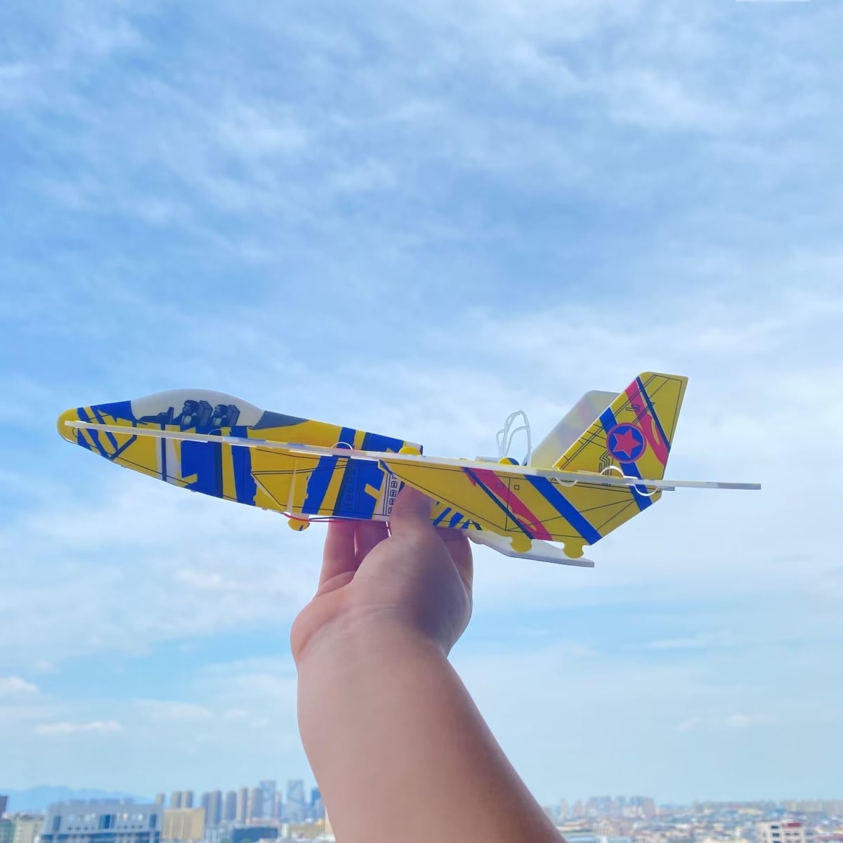 NT31761 Electric Foam Aircraft Rechargeable Hand-throwing Slow-flying Biplane Glider Outdoor Childrens Toys