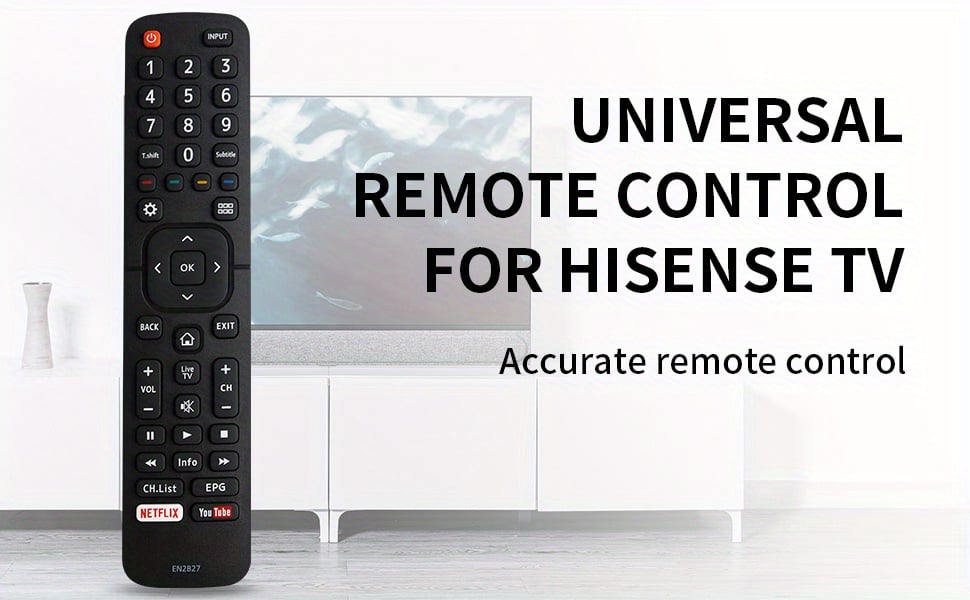 NT31780 EN2B27 Universal Replacement Remote Control for All Hisense 4K LED LCD HDTV UHD Smart TVs with Netflix Buttons & YouTube Buttons -  netjett