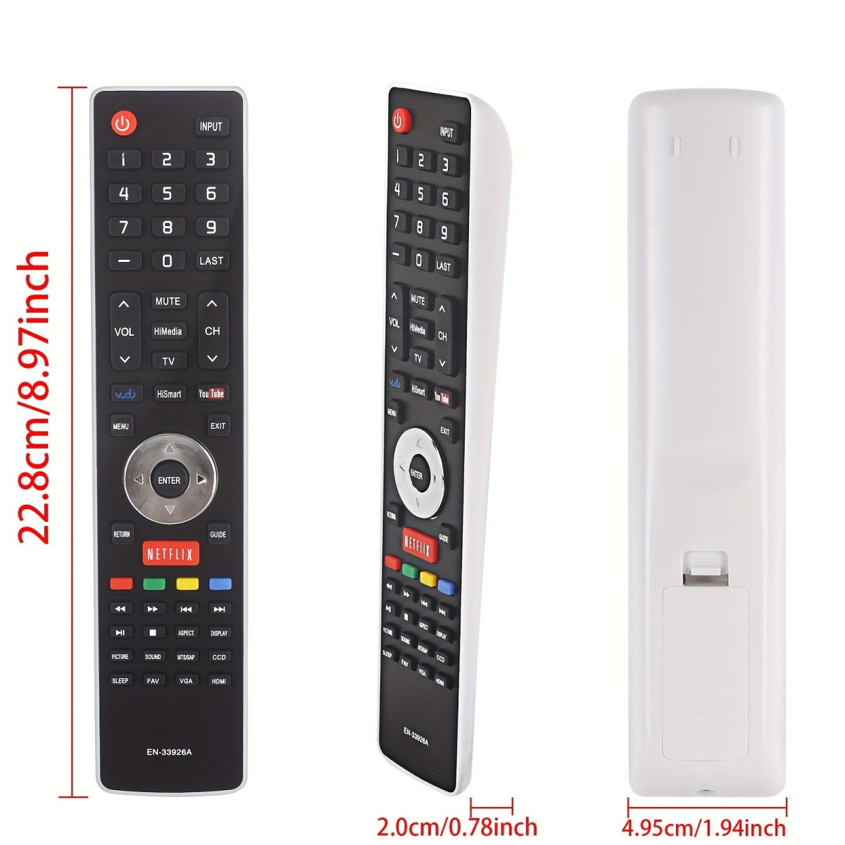 NT31781 EN-33926A Remote Control for Hisense EN33926A TV Remote
