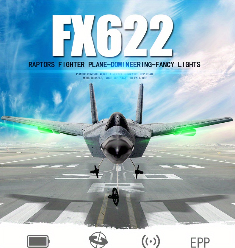 NT31811 Flying Bear FX622 Remote Control Aircraft Fixed-wing Remote Control Glider Small F22 Fighter Aircraft Model Toys