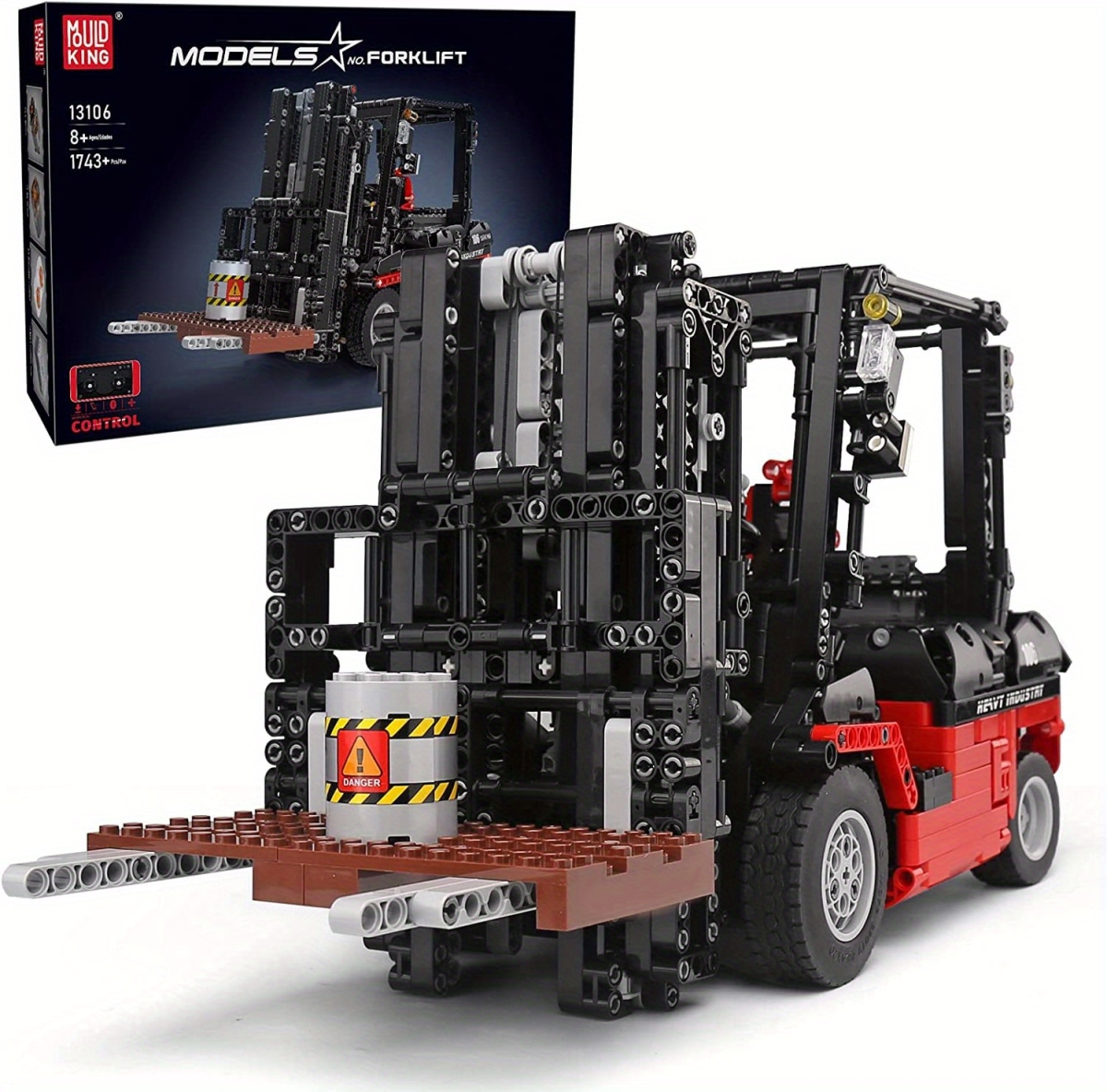 NT31835 Forklift Truck Building Block Kit for Kids Age 8 Plus Adult - 1719 Piece -  netjett