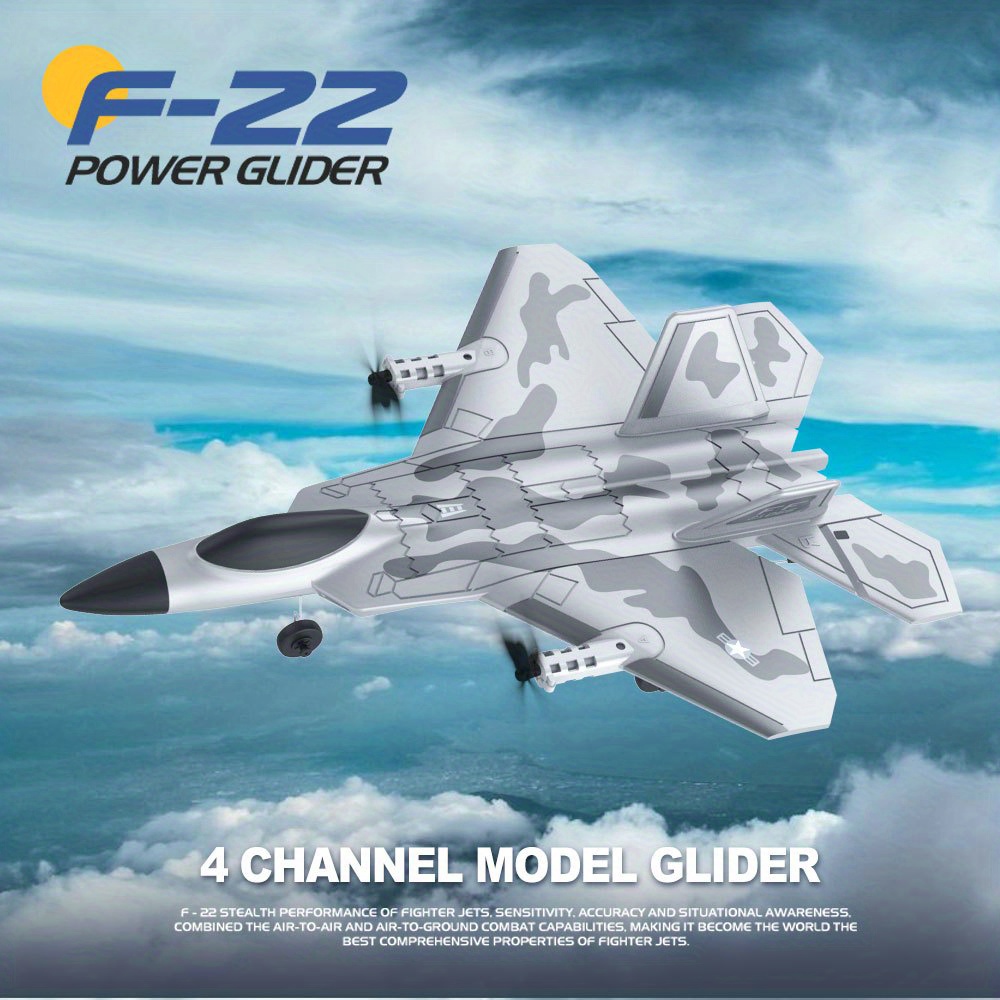 NT31838 Four Channel F22 Professional Stunt Remote Control Aircraft Fixed Wing Raptor Fighter