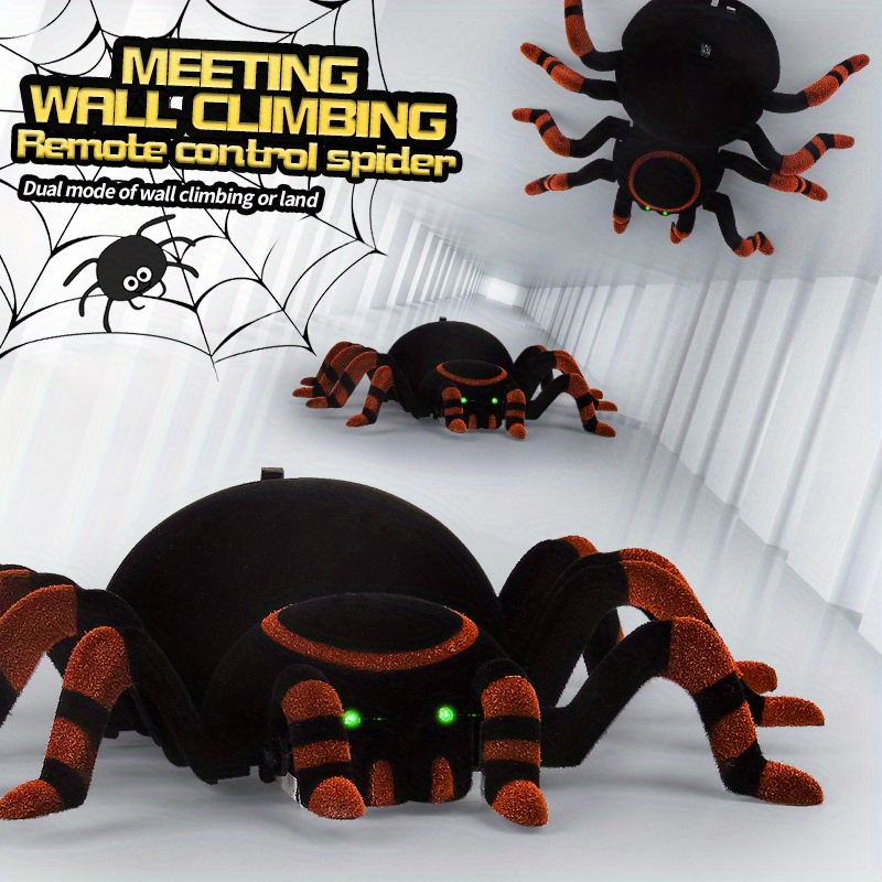 NT31859 Simulation Land Climbing Wall Dual Mode Climbing & Walking Electric Fun Bionic Remote Control Spider Toy