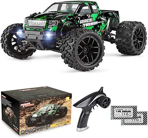 1-18 Scale All Terrain 18859E Race Car, 36 KPH High Speed 4WD Electric Vehicle with 2.4 GHz Remote Control, 4X4 Waterproof Off-Road Truck -  UNO1RC, MC33444