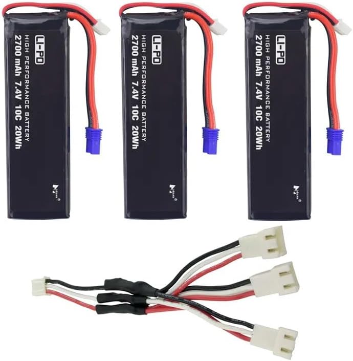 MC33485 7.4V 2700mAh 10C Battery for Hubsan H501S X4 H501C H501A H501M H501S -  UNO1RC