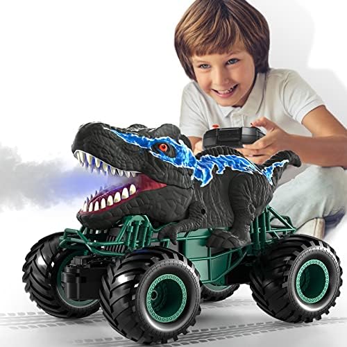 Picture of UNO1RC MC33314 2.4GHz Remote Control Dinosaur Car Trucks Toys with Light&#44; Sound & Spray&#44; Indoor Outdoor All Terrain Electric Remote Control Toys Gifts for Kids