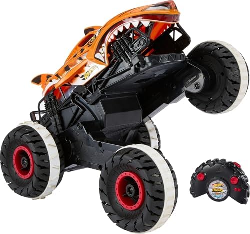 Picture of UNO1RC MC33373 1-15 Scale Wheels RC Monster Unstoppable Tiger Shark in Remote-Control Toy Truck with Terrain Action Tires