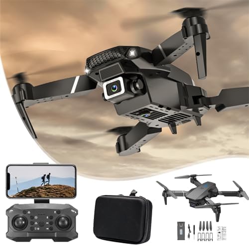 MC33161 Dual 1080P HD FPV Camera Drone with Remote Control Altitude Hold Headless Mode, Start Speed Adjustment & Toys Gifts for Unisex, Black -  UNO1RC