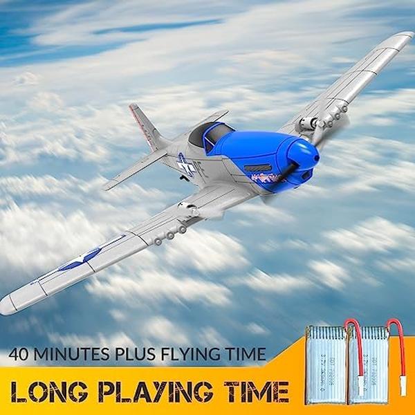 NM55518 RC Plane Ready to Fly for Beginners - Blue & Green