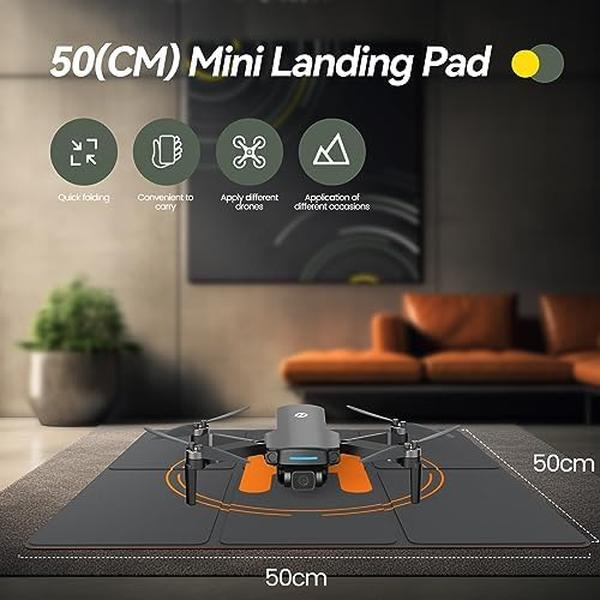 NM55569 19.68 in. Universal Portable Luminous Waterproof Foldable Helipad for RC Drones Helicopter