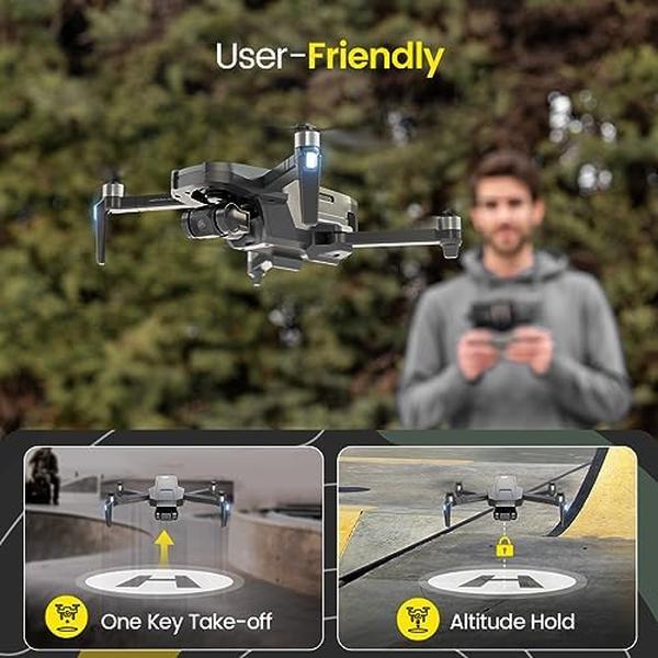 NM55580 Holly Stone HS720R 3 Axis Gimbal GPS RC Drone with Camera for Adults 4K EIS & FPV