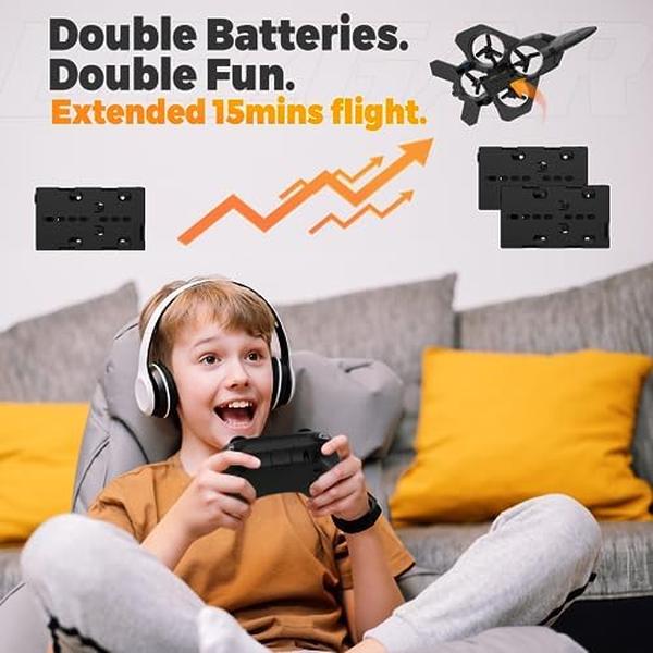 NM55590 F-22 Raptor Remote Control Jet Plane Stunt Mini Drone for Adults & Kids