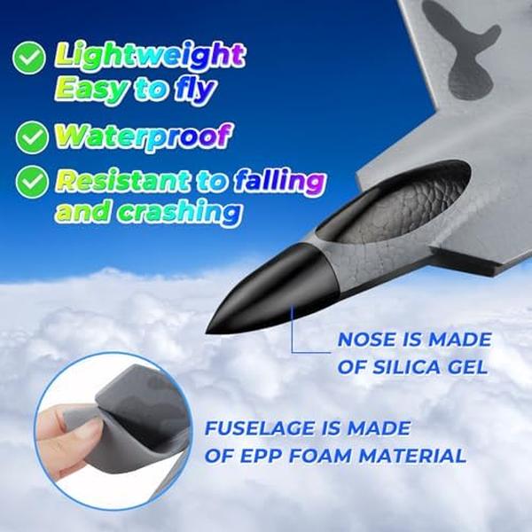NM55662 F-22 Plane 2 Channel Remote Control Airplane Easy to Fly Airplane Toy for Beginners