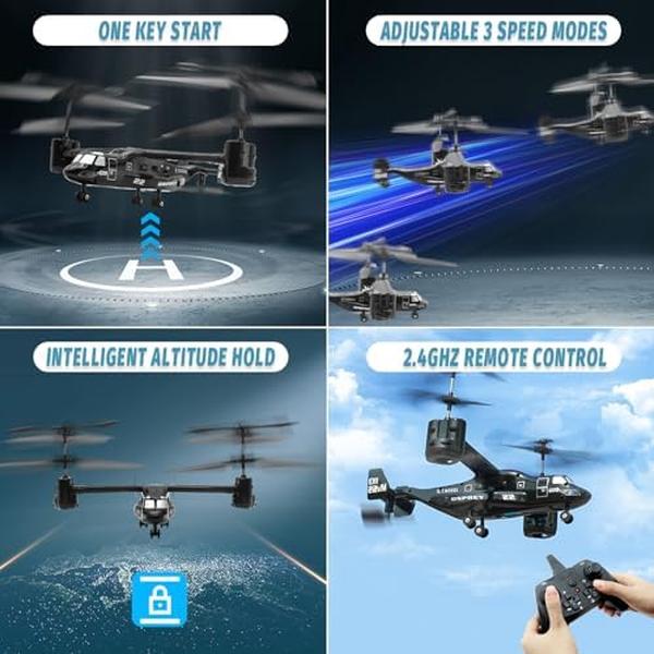 NM55670 V-22 Plane 4CH Remote Control Airplane with High & Low Speed