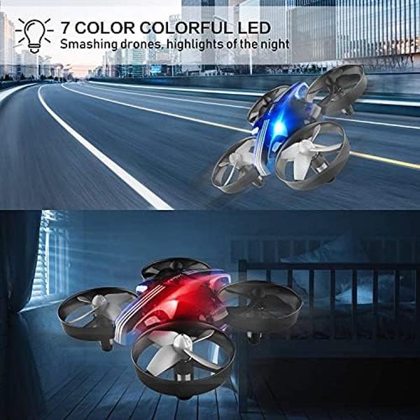 NM55671 Indoor Portable Hand Operated & RC Nano Helicopter Quadcopter Mini Drone for Kids & Beginners - Blue