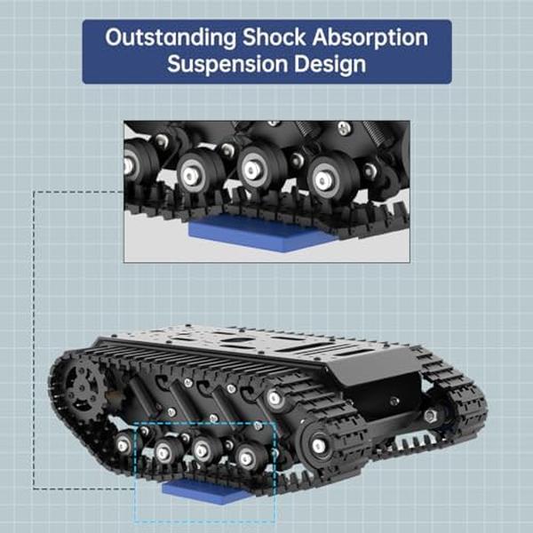 NM55707 Tracked Tank Car Chassis Smart Robo Car with Encoder DC Motor
