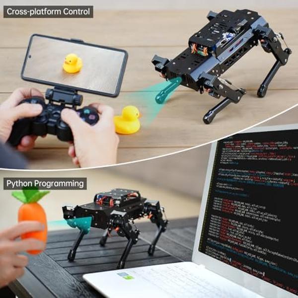 NM55728 4GB RPI Programmable Rechargeable Bionic Smart Robotics Dog Kit