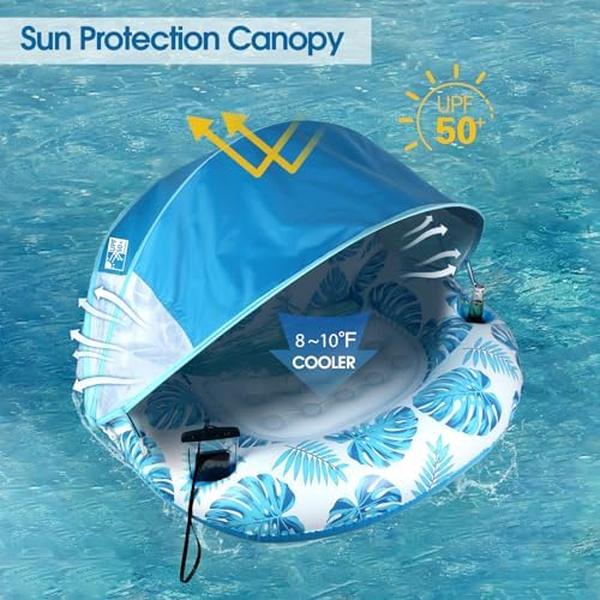 NM55868 Upgraded Pool Chair Float with Shade
