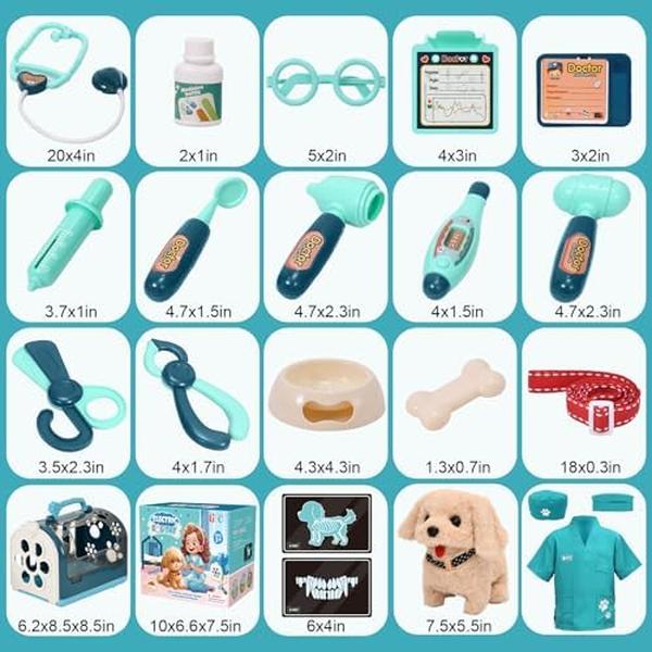 NM55949 Dog Doctor Kit for Kids - 22 Piece