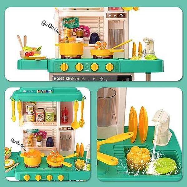 NM55952 Interactive Kids Kitchen Kitchen Play Set, Green - 50 Piece