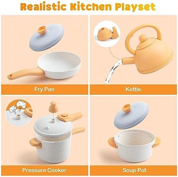 NM56002 Play Kitchen Accessories Set - 44 Piece