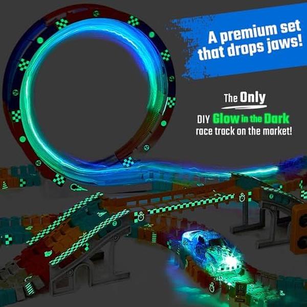 NM56072 Race Track Glow in The Dark Magic Toy Set