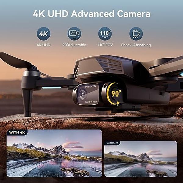 NM56082 Smart FPV Drone RC Quadcopter Drone with Camera for Adults 4K with Brushless Motors