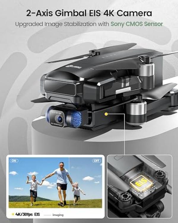 NM56126 Holly Stone HS600 2-Axis Gimbal Drones with 4K EIS Camera for Adults