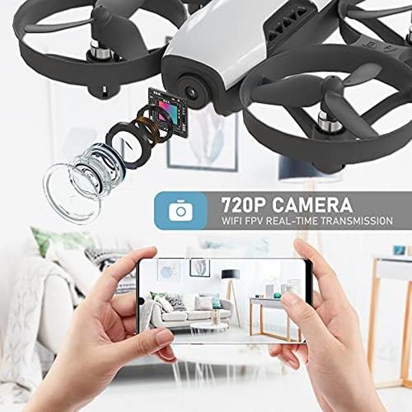 NM56155 U61S Mini Drones with Camera for Kids & Adults - White
