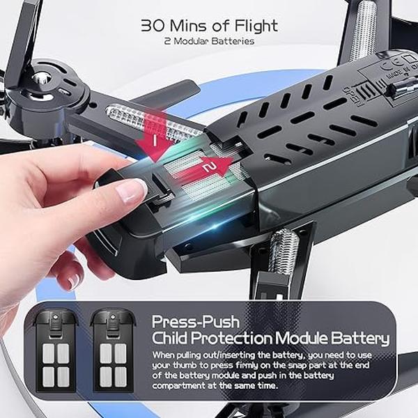 NM56179 1080P HD RC Drone for Adults