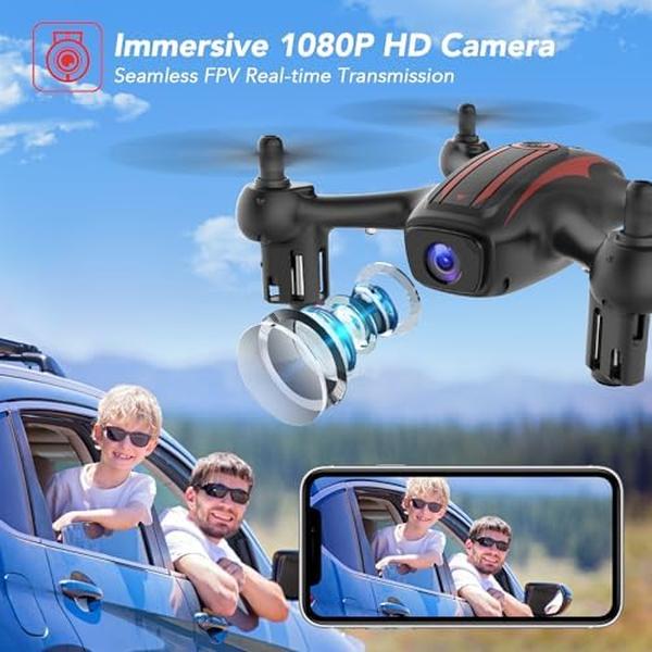 NM56254 1080P HD FPV WIFI Mini RC Drones with Camera for Adults Kids