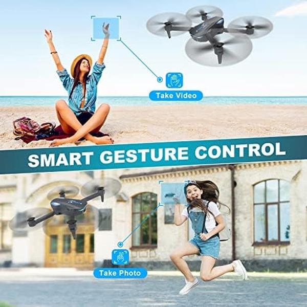 NM56285 Foldable Remote Control Quadcopter Drone with 1080P Camera for Beginners & Kids