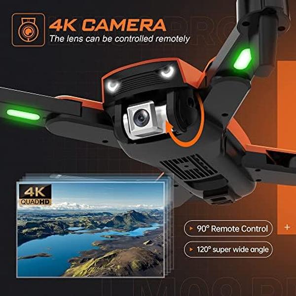 NM56293 5GHz FPV RC Quadcopter Drone with 4K UHD Camera for Adults - Orange