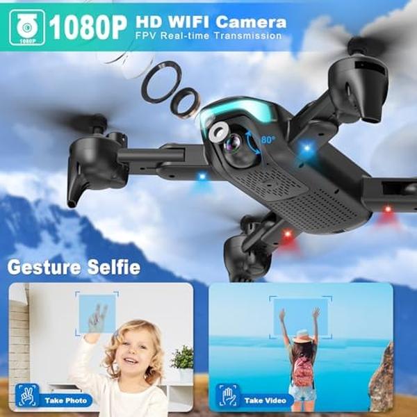 NM56302 RC Foldable Drone with with 1080P FPV Camera for Kids Adults