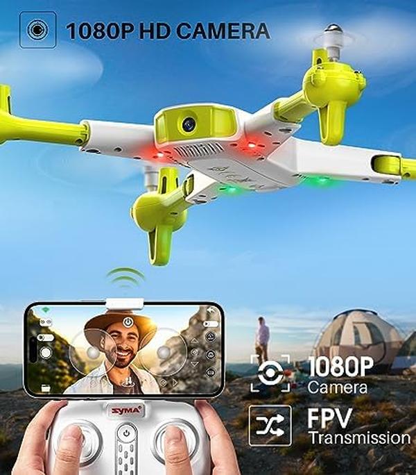 NM56320 Foldable FPV Remote Control Quadcopter Drone with 1080P Camera for Adults & Kids