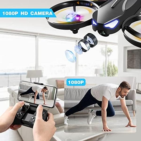 Picture of UNO1RC NM56327 Mini Quadcopter Beginners Drone with 1080P FPV Camera for Kids