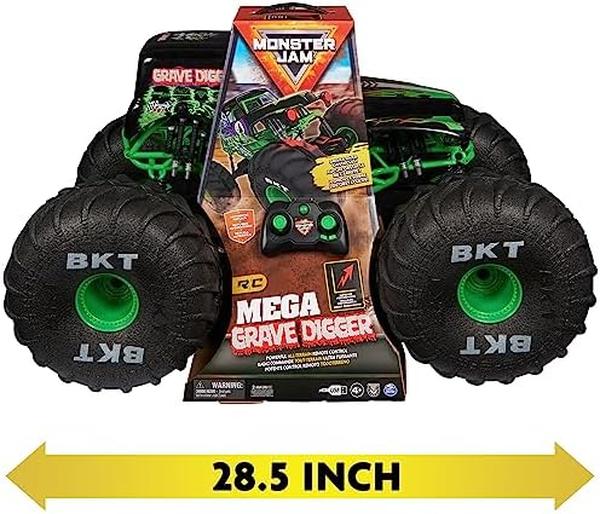 NM56401 Jam Official Mega Grave Digger All-Terrain Remote Control Monster Truck