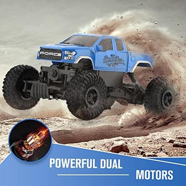 NM56425 Double E Ford Raptor F150 RC Monster Truck with Rechargeable Battery - Blue