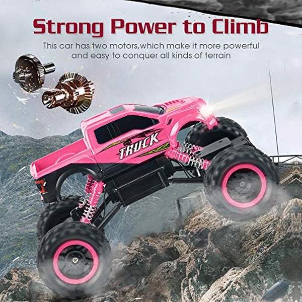 NM56475 1-12 Scale E Monster Trucks Remote Control Car for Girls - Pink