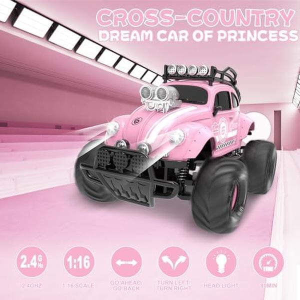 NM56561 1-16 Scale 80 Mins Remote Control Car for Girls - Pink