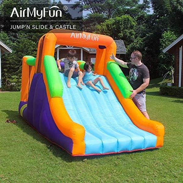 NM56576 Slide Inflatable Durable Sewn Jumper Castle Bounce House for Kids, Outdoor & Indoor