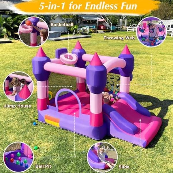 NM56583 Inflatable Bounce House for Kids with Blower