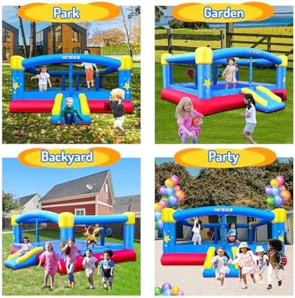 NM56591 15 x 14.8 ft. Big Inflatable Bounce House with GFCI Blower